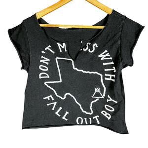 Women's Don't Mess with Fallout Boy Cropped T-Shirt - Small